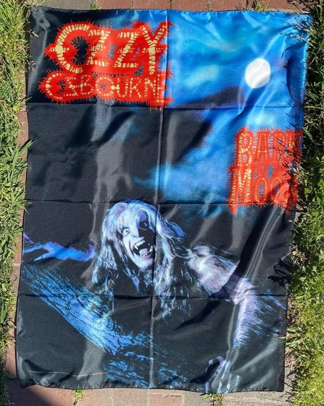 Ozzy Ozbourne Bark at the Moon Poster Flag